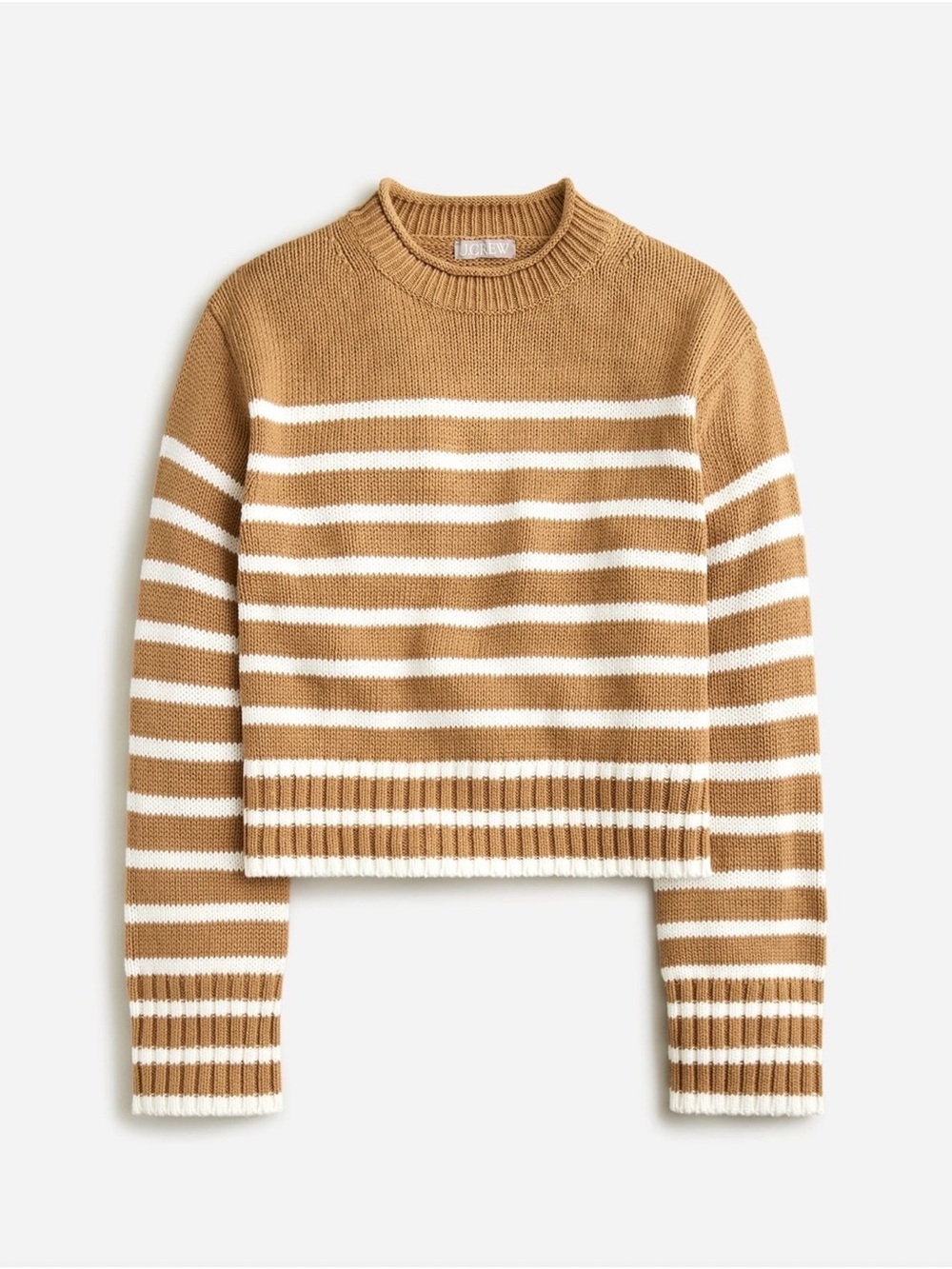 J. Crew Rollneck Sweater in stripes.